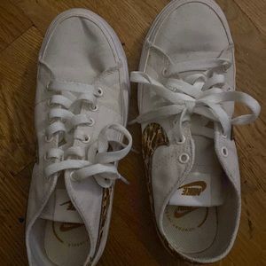 Nike sneakers with leopard swoosh 6.5 women